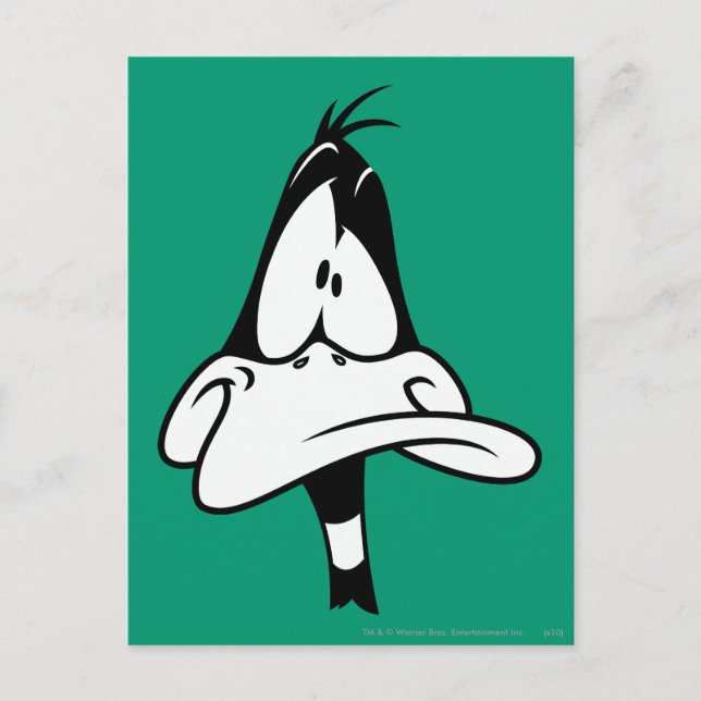 Confused DAFFY DUCK™ Face Postcard (Front)