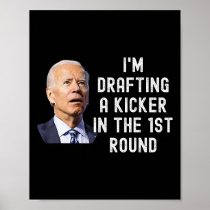 Confused Drafting Kicker Funny Fantasy Football Dr Poster