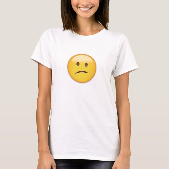 Confused Face Emoji T-Shirt (Front)