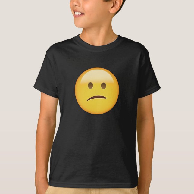 Confused Face Emoji T-Shirt (Front)