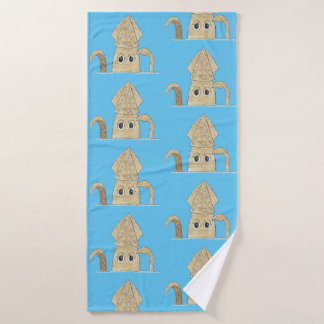 Confused Howard the Squid (Squid Pals) Bath Towel