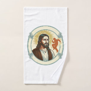 Confused Jesus Viral Dancing Trend Silhouette Vide Hand Towel