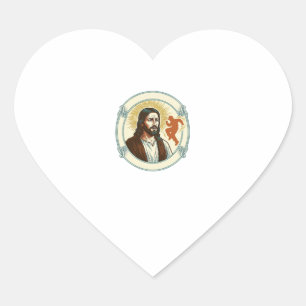 Confused Jesus Viral Dancing Trend Silhouette Vide Heart Sticker