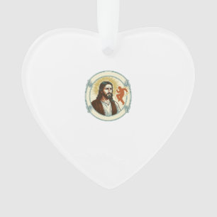 Confused Jesus Viral Dancing Trend Silhouette Vide Ornament