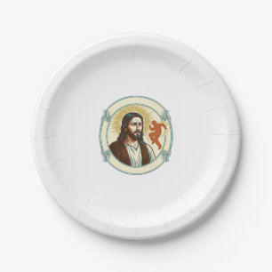 Confused Jesus Viral Dancing Trend Silhouette Vide Paper Plate