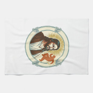 Confused Jesus Viral Dancing Trend Silhouette Vide Tea Towel