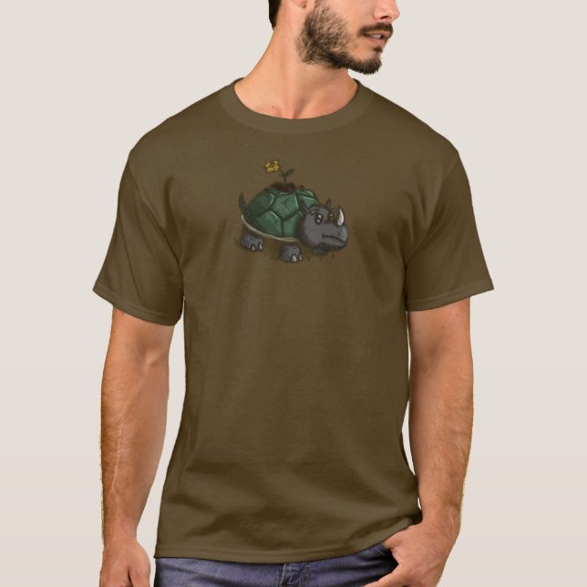 Confused Rhino Turtle Tshirt (Front)