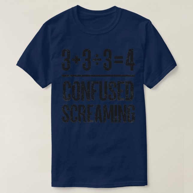 Confused Screaming Algebra Nerd Funny Mathematic S T-Shirt (Design Front)