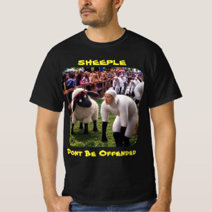 Confused Sheep Watching Humans Dressed As Sheep T-Shirt