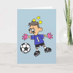Confused Soccer Goalkeeper Card