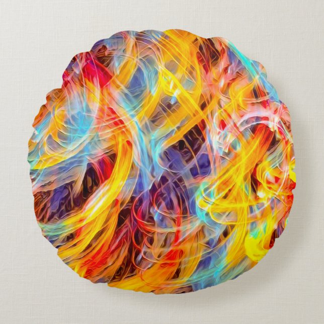 Confused Thoughts Round Cushion (Front)