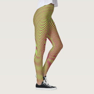 confusing hypnotic swirl lines pattern leggings