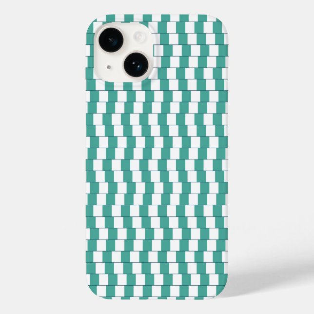 Confusing lines turquoise Case-Mate iPhone case (Back)