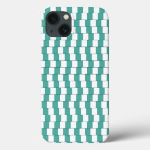 Confusing lines turquoise iPhone 13 case