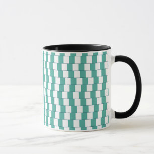 Confusing lines turquoise mug