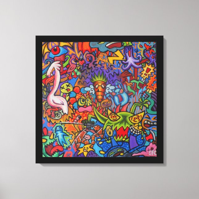 Confusion By Squid Fear City (2.5) Canvas Print (Front)