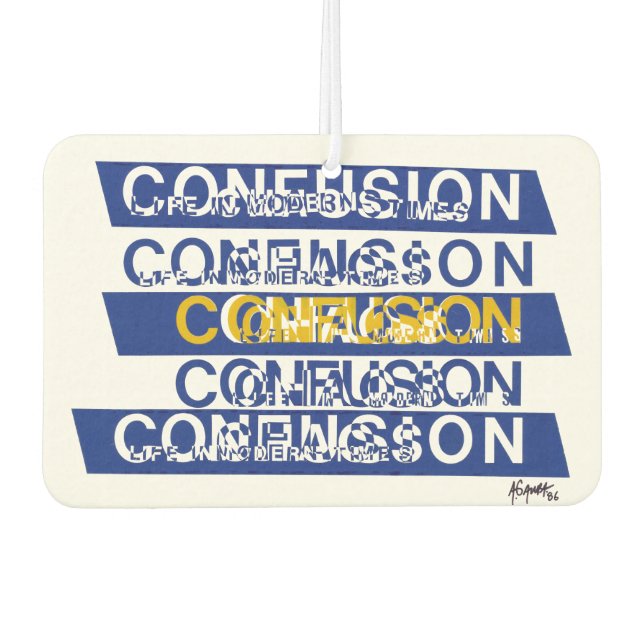 Confusion Car Air Freshener (Front)
