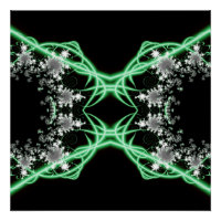 Confusion | Green and White Fractal Art