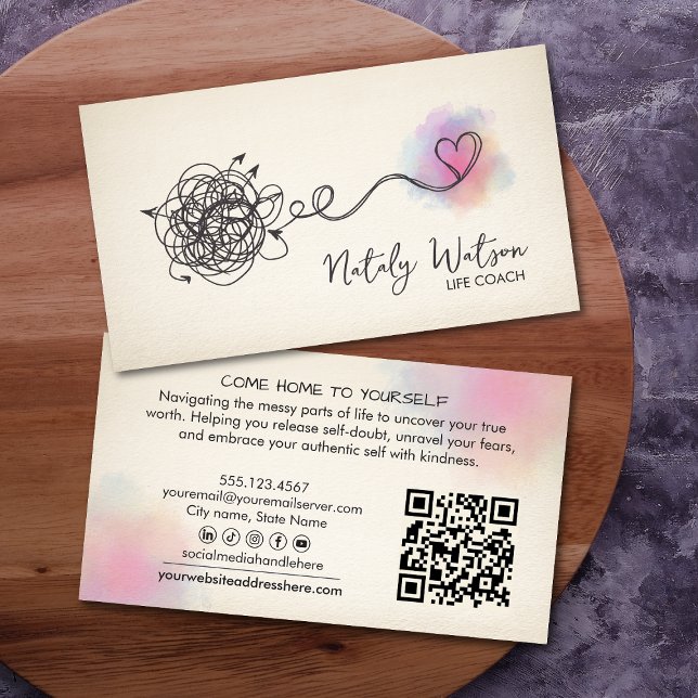 Confusion to Clarity Path Mental Health Therapist Business Card (Creator Uploaded)