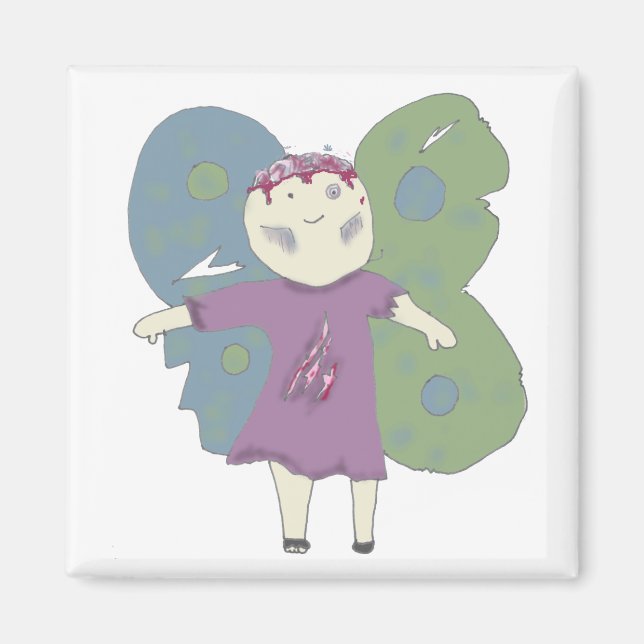 Confuzzled Fae - Zombie Fairy Magnet (Front)