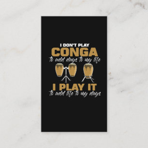 Conga drum Cuba Music tumbadora Drummer Business Card