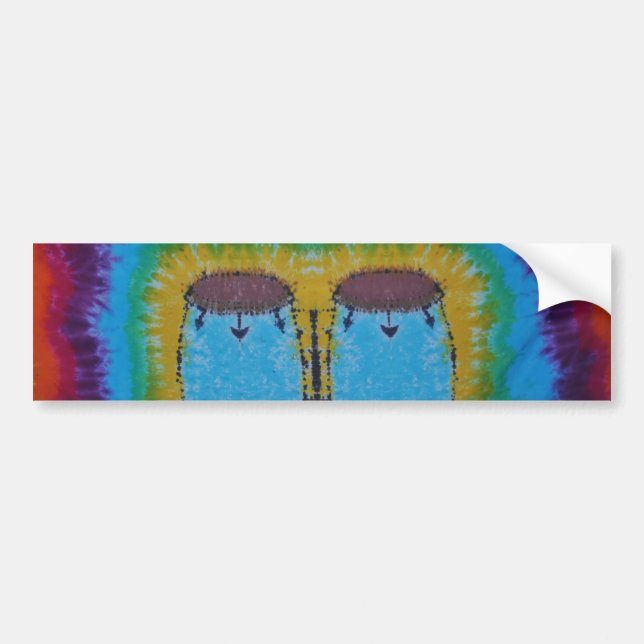 Conga Drum Tie Dye Bumper Sticker (Front)