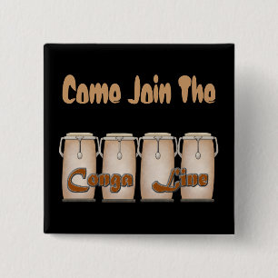 Conga Line 15 Cm Square Badge