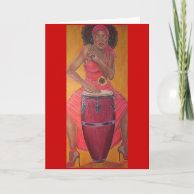 "Conga Woman" Card (Front)