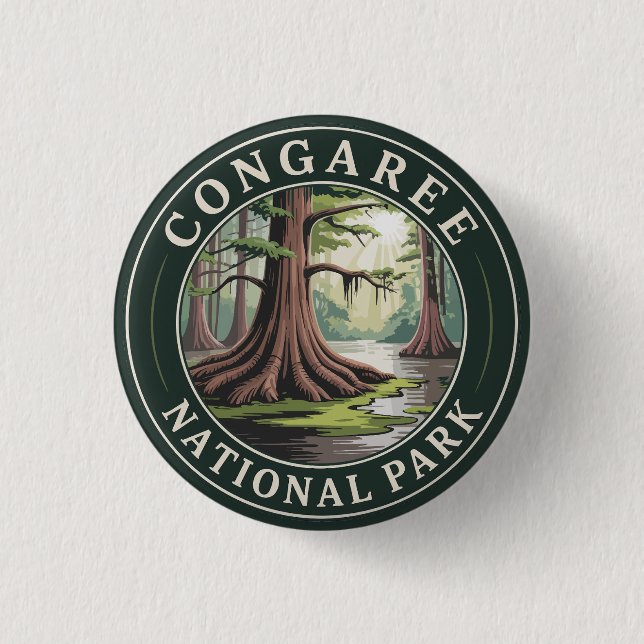 Congaree National Park 3 Cm Round Badge (Front)