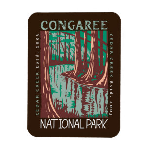 Congaree National Park Cedar Creek Vintage Magnet
