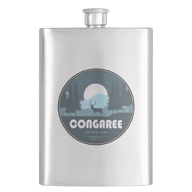 Congaree National Park Deer Hip Flask (Front)