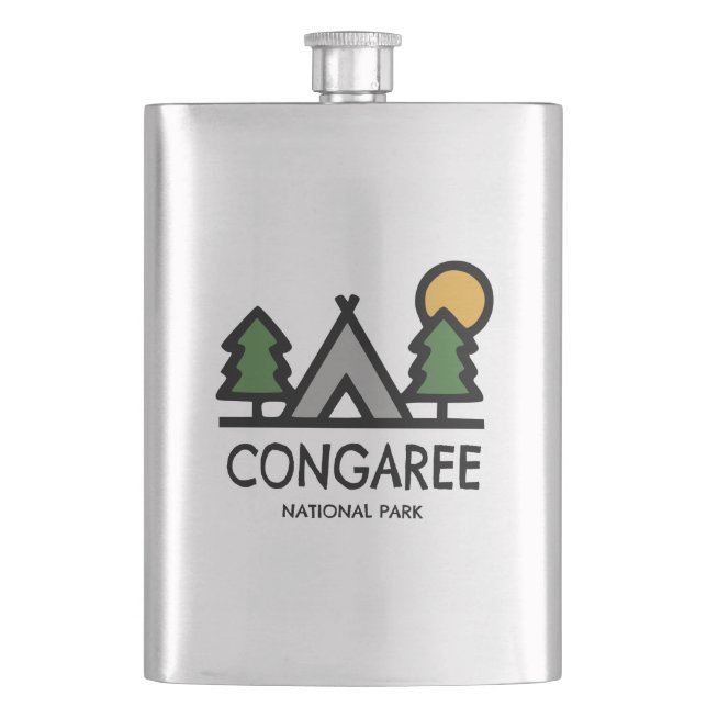 Congaree National Park Hip Flask (Front)