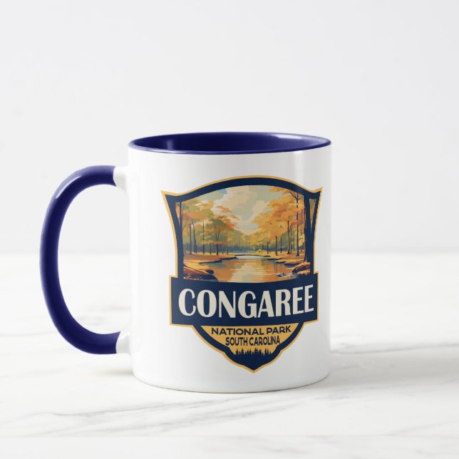 Congaree National Park Illustration Travel Vintage Mug (Left)