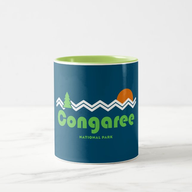 Congaree National Park Retro Two-Tone Coffee Mug (Center)
