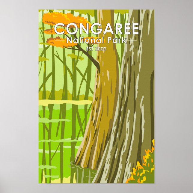 Congaree National Park South Carolina Art Vintage  Poster (Front)