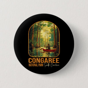 Congaree National Park South Carolina Hiking 6 Cm Round Badge