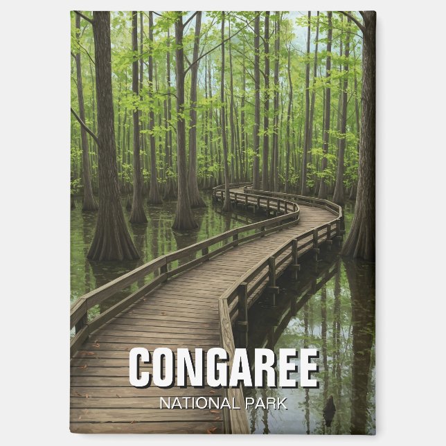 Congaree National Park South Carolina Travel Magnet (Front)