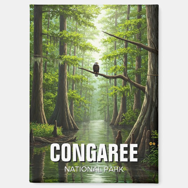 Congaree National Park South Carolina Travel Magnet (Front)