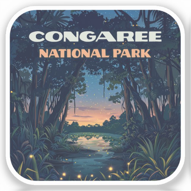 Congaree National Park Swamp South Carolina Retro (Front)