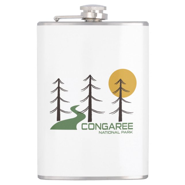 Congaree National Park Trail Hip Flask (Front)