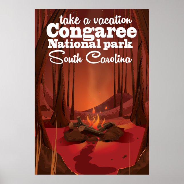 Congaree National park travel poster (Front)