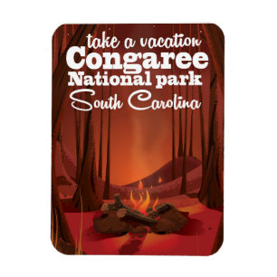 Congaree National park travel poster Magnet