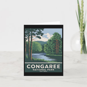 Congaree National Park Vintage Camping Hiking Men  Card