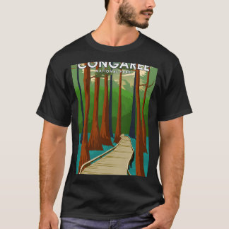 Congaree National Park Vintage Minimal Travel Post T-Shirt
