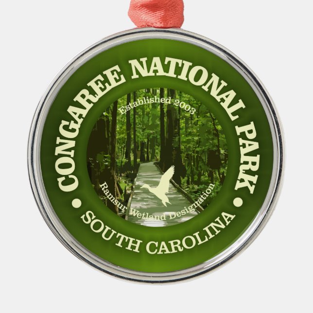 Congaree NP (rd)2 Metal Tree Decoration (Front)