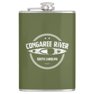 Congaree River South Carolina Kayaking Hip Flask