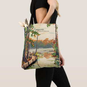 Congaree South Carolina Vintage Art Travel Tote Bag