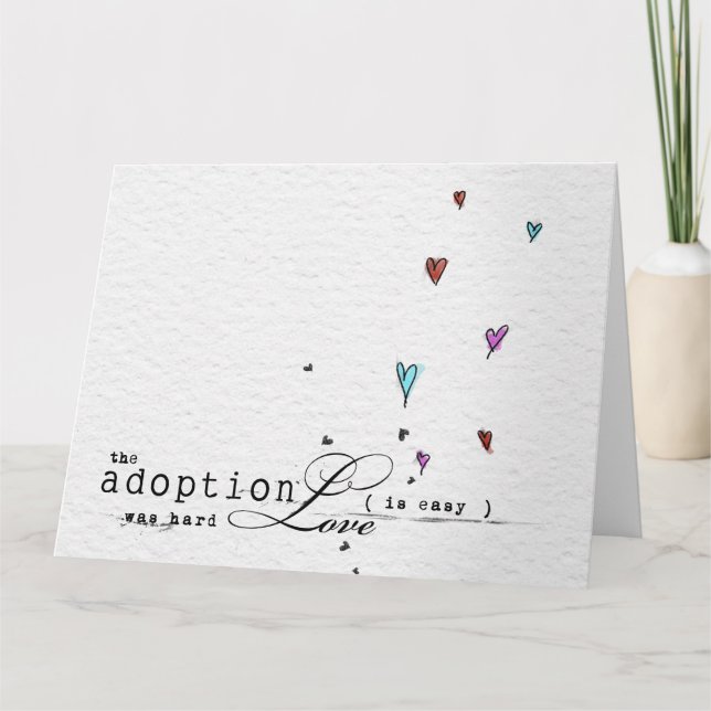 congatulations adoption card (Front)