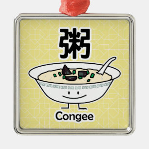 Congee Jook Rice porridge gruel bowl Chinese break Metal Tree Decoration