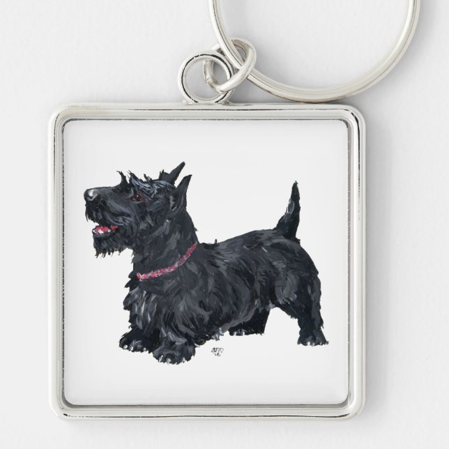 Congenial Scottie Key Ring (Front)